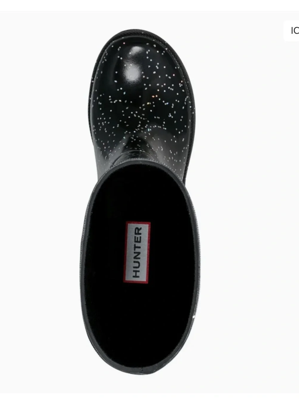 Hunter Little Kid Glitter Black Rain Boots NIB size 13